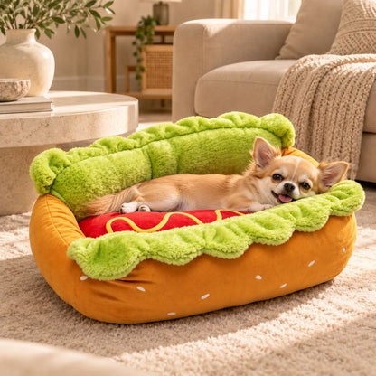 panier pour petit chien hot dog salon confortable