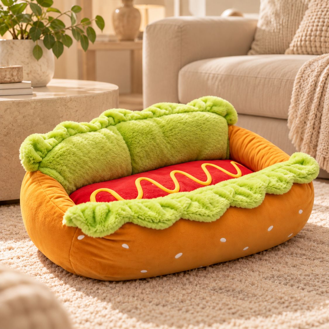panier pour petit chien original forme hot dog