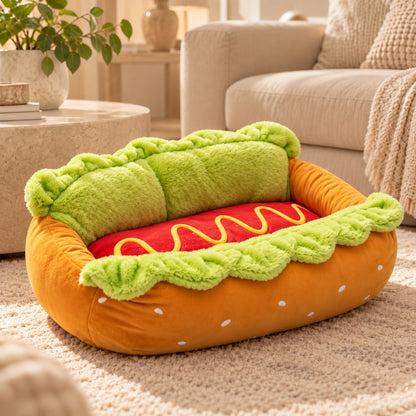 panier pour petit chien original forme hot dog