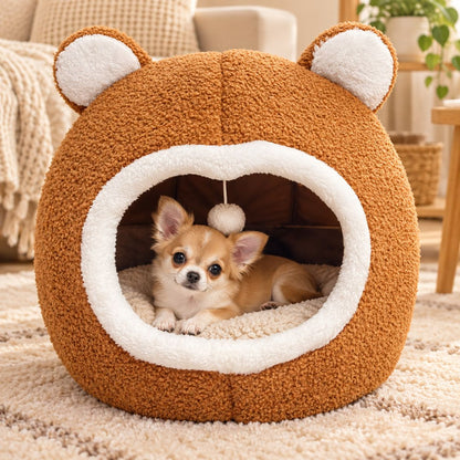 panier pour petit chien ours chihuahua interieur