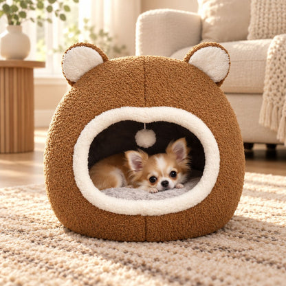 panier pour petit chien ours marron chihuahua