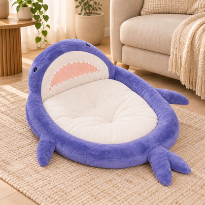 panier pour petit chien requin violet sans chien