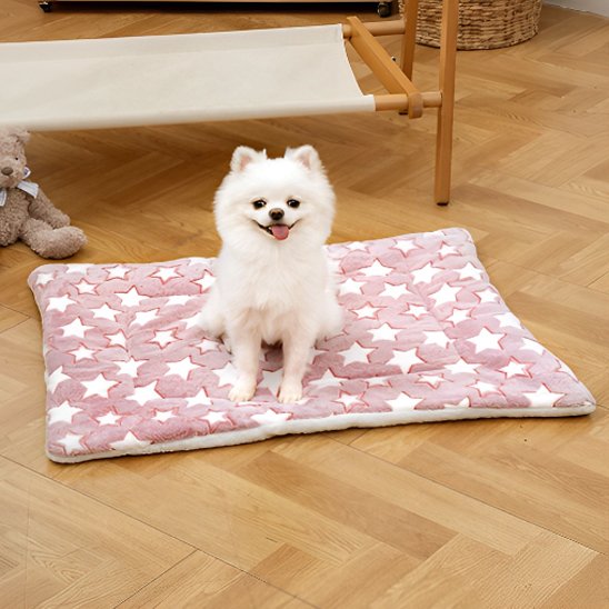 Tapis chien rose lavable