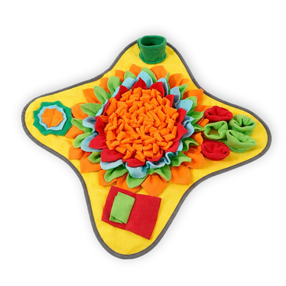 Tapis de fouille puzzle pour chien - jaune