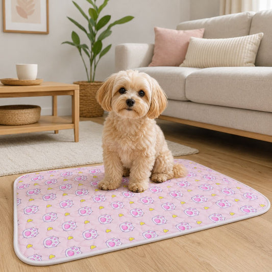 tapis pour chien absorbant lavable rose doux