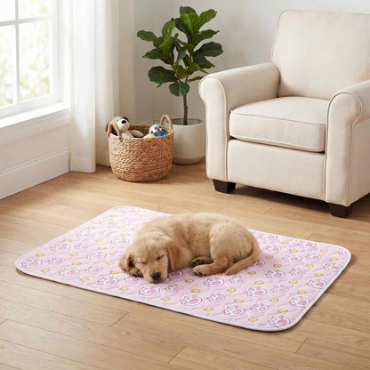 tapis pour chien absorbant lavable rose