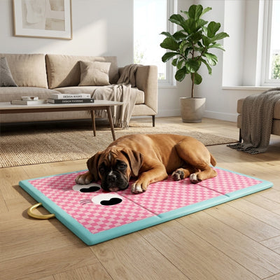 tapis pour chien confort pliable rose
