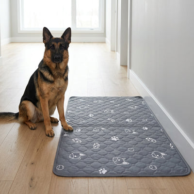 tapis pour chien gris impermeable grande taille gris