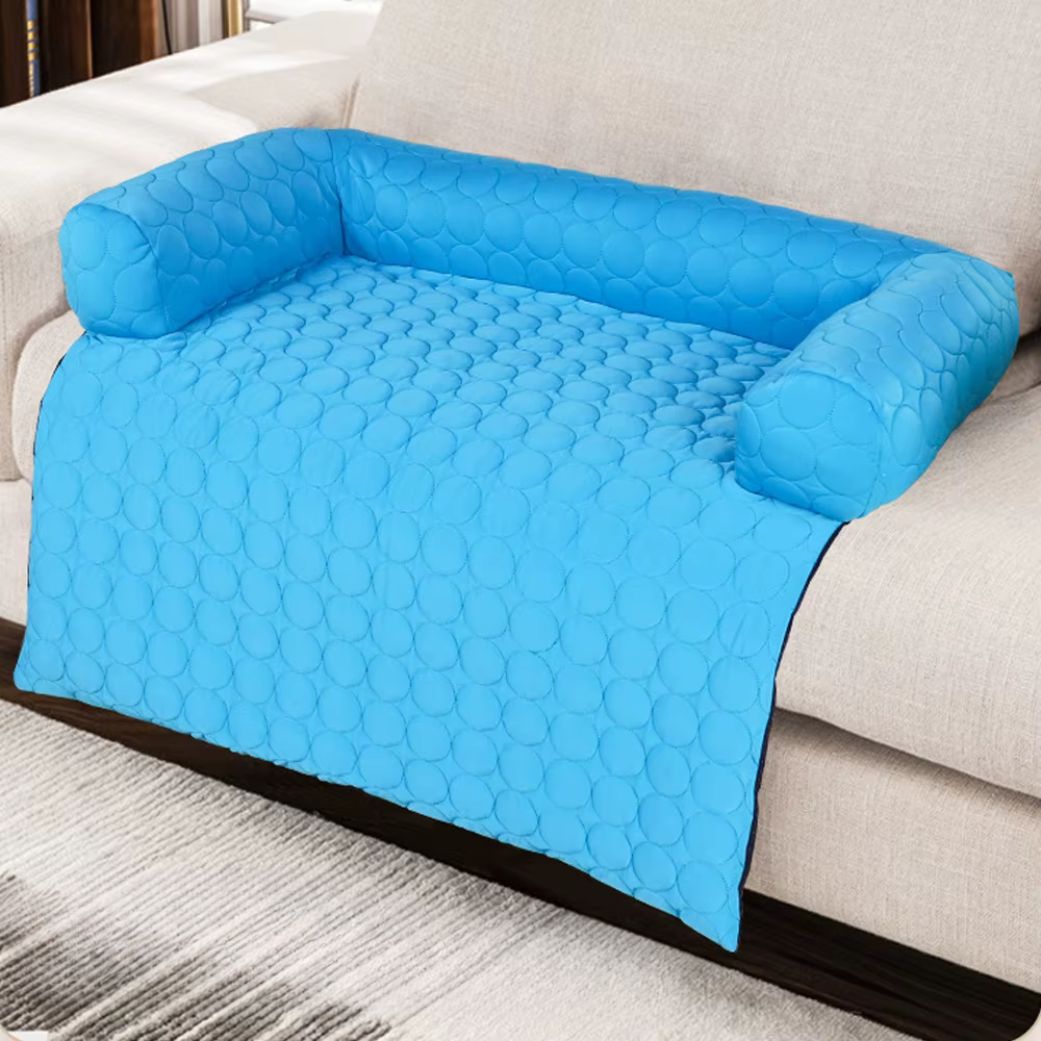 tapis pour chien rafraichissant confort fraîcheur bleu confortable