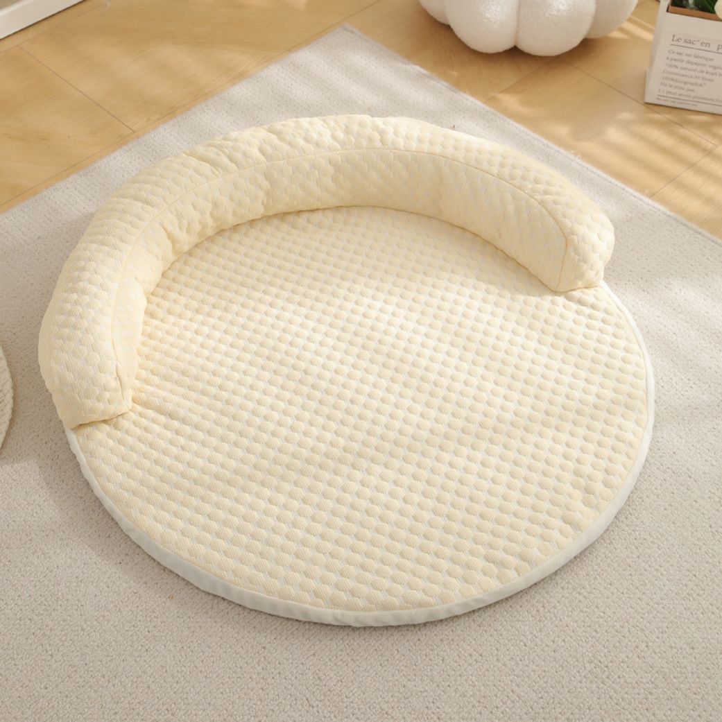 tapis pour chien rafraichissant doux jaune confortable