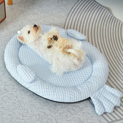 tapis pour chien rafraichissant moelleux bleu