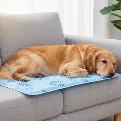 Tapis rafraichissant chien en gel souple et confortable