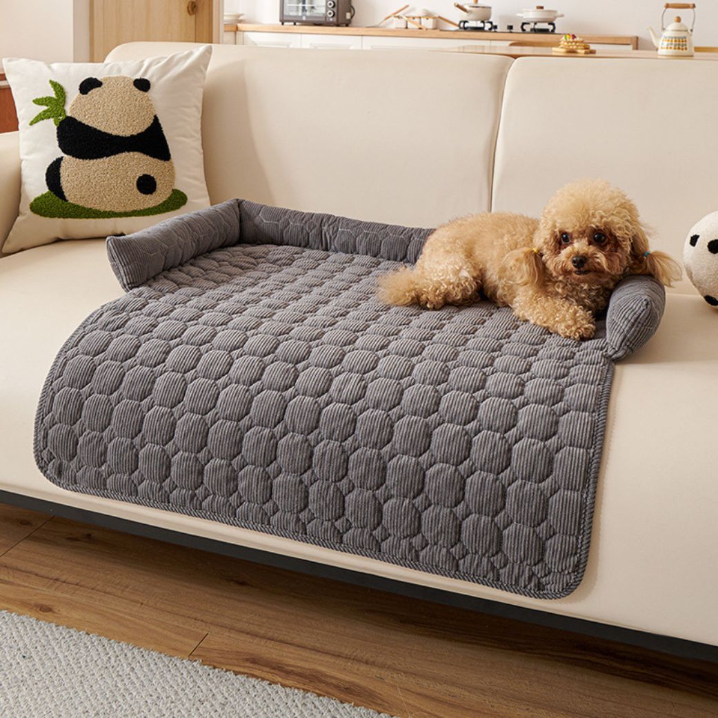 tapis rafraichissant chien quatre saisons antidérapant gris