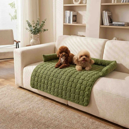 tapis rafraichissant chien rebords moelleux vert kaki