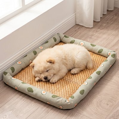 Tapis rafraichissant chien respirant avec rebords confortables motif avocat