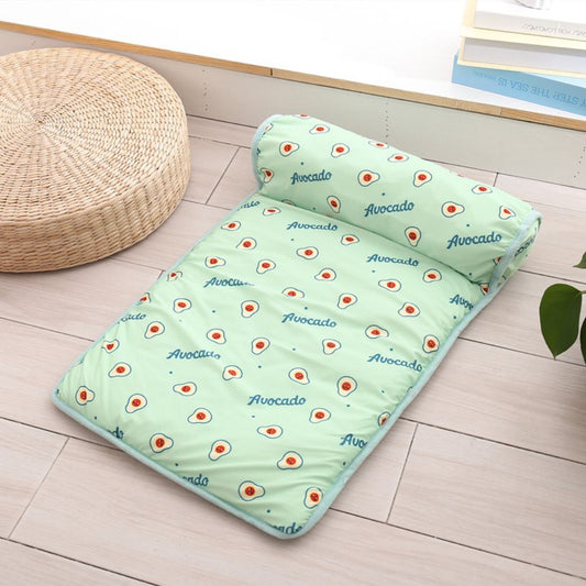 tapis rafraichissant chien tissu respirant avocat kawaii