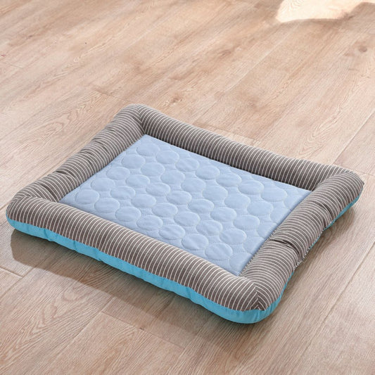 tapis rafraichissant pour chien sans gel bleu rembourré