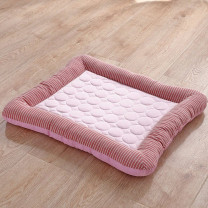 tapis rafraichissant pour chien sans gel rose solide
