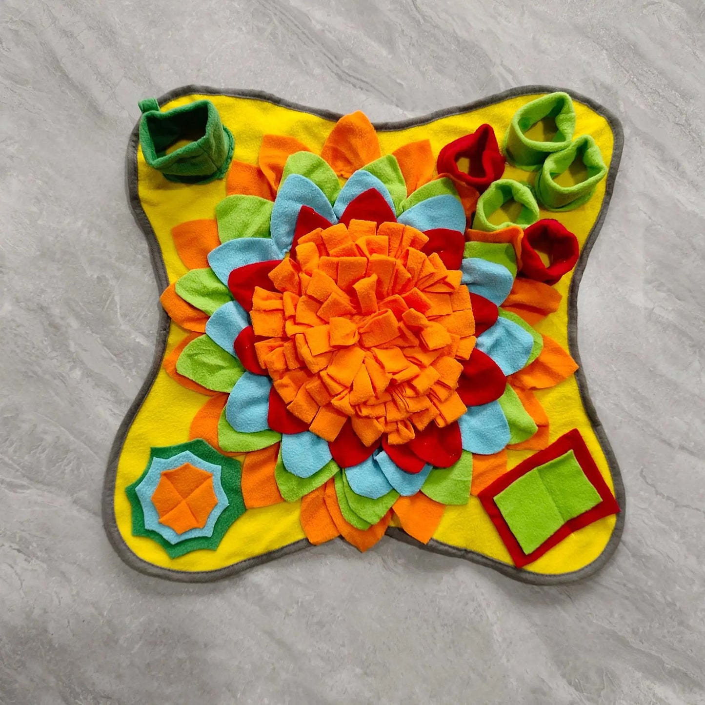 Tapis de fouille puzzle pour chien - jaune